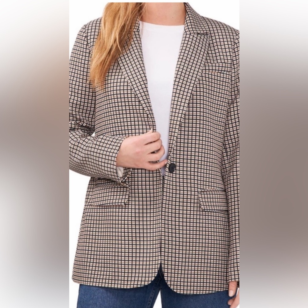 NWT Vince Camuto plaid blazer size L
